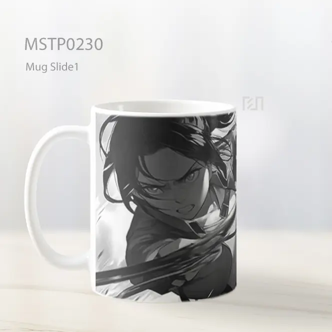 Attack On Titan Mikasa Bw Manga Mug MSTP0230 - All-side / Desain