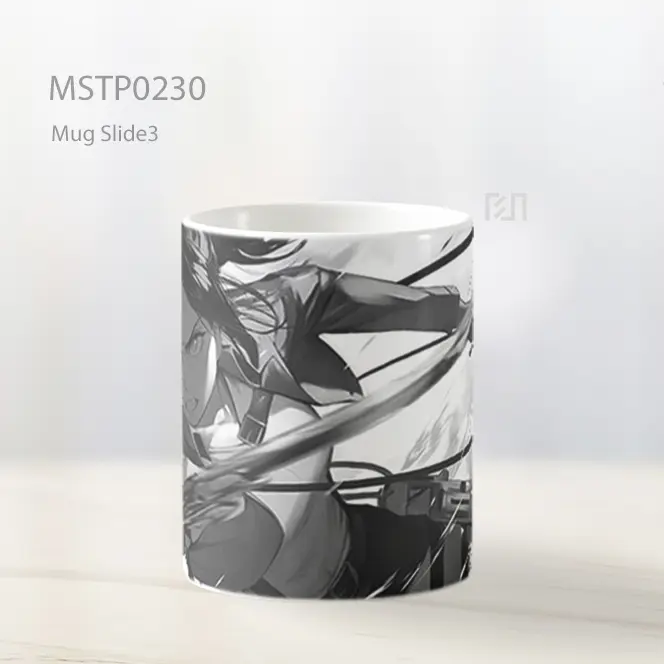 Attack On Titan Mikasa Bw Manga Mug MSTP0230 - All-side / Desain