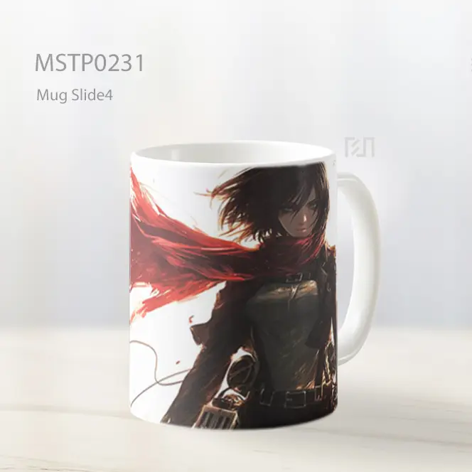 Attack On Titan Mikasa Red Scarf Mengalir Mug MSTP0231