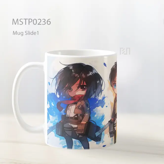 Attack On Titan Trio Tekad Kuat Mug MSTP0236 - All-side / Desain