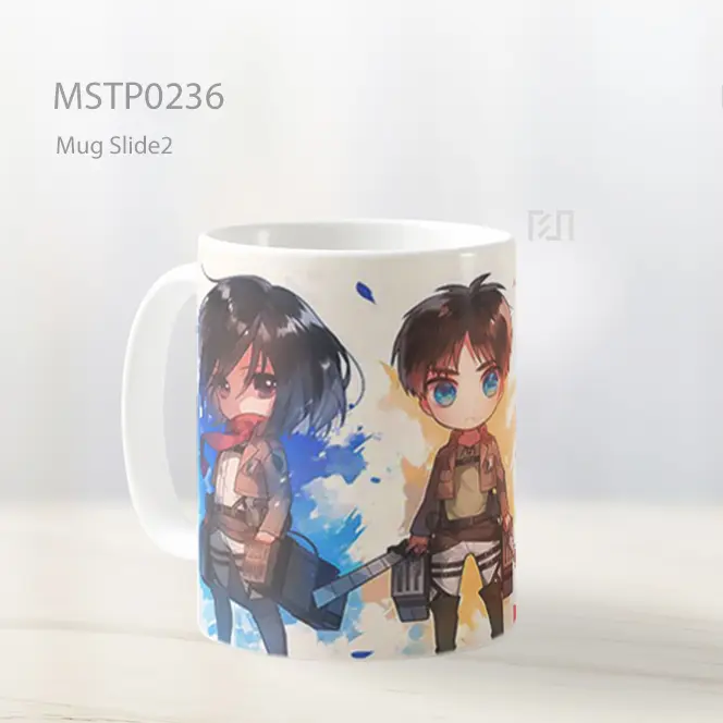 Attack On Titan Trio Tekad Kuat Mug MSTP0236 - All-side / Desain