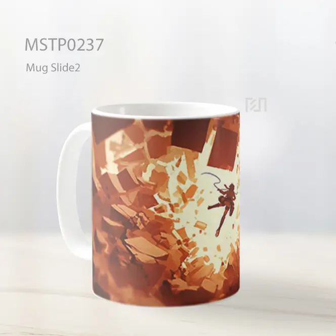 Attack On Titan Wall Epic Action Scene Mug MSTP0237 - All-side / Desain