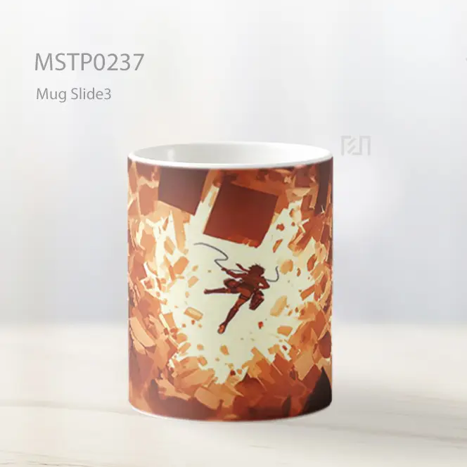 Attack On Titan Wall Epic Action Scene Mug MSTP0237 - All-side / Desain