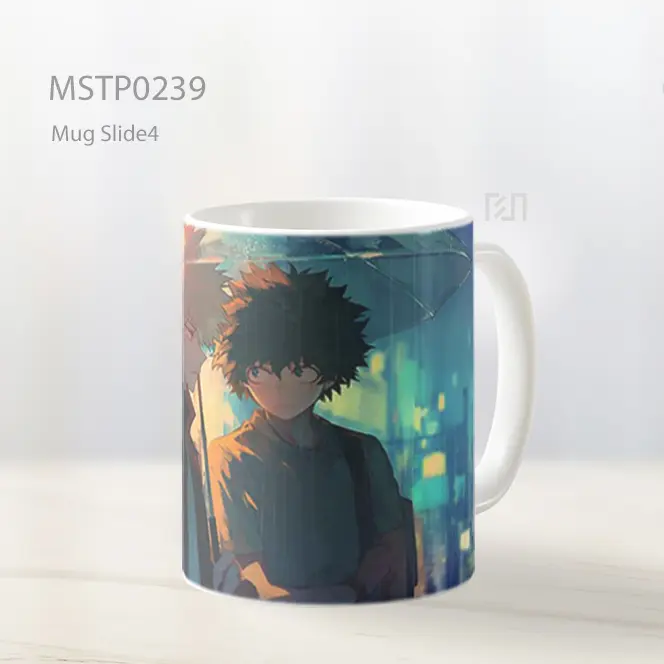 Mug Keramik Premium SNI - Bakugo And Deku Hujan Hari Mug MSTP0239