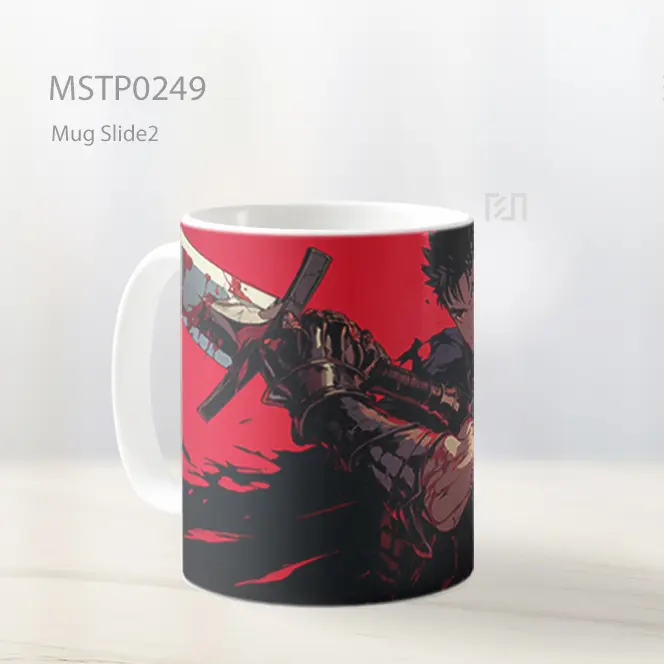 Berserk Guts Dengan Pedang Berdarah Mug MSTP0249 - All-side / Desain