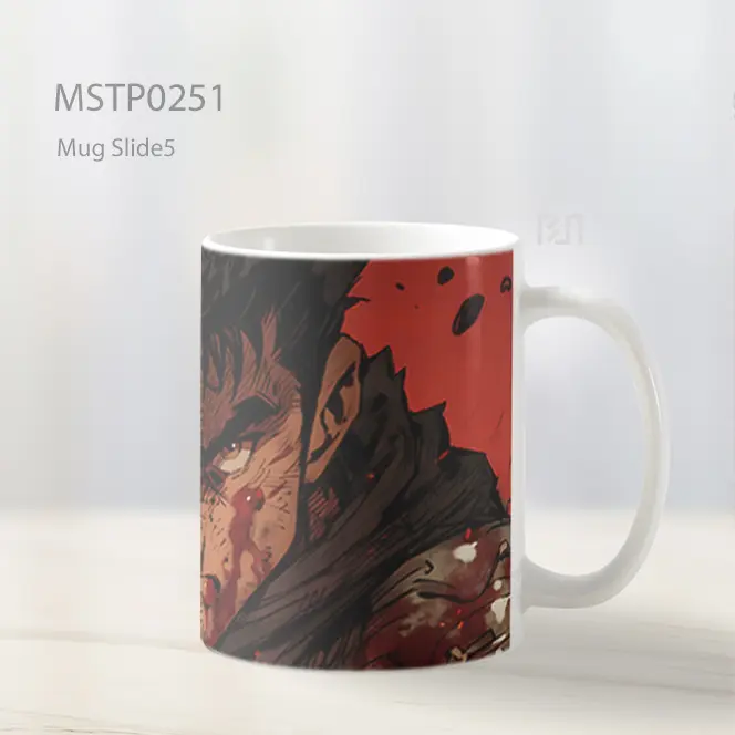 Berserk Guts Merah Darah Mug MSTP0251 - All-side / Desain