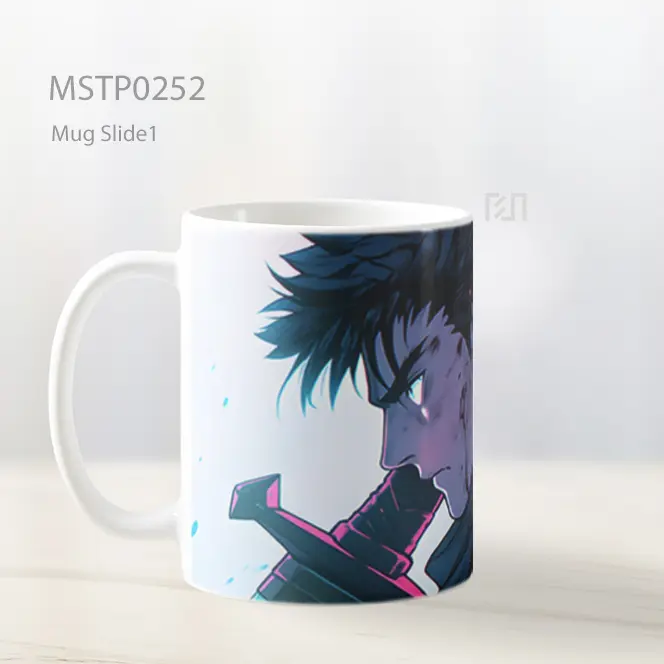 Berserk Guts Putih Mug MSTP0252 - All-side / Desain