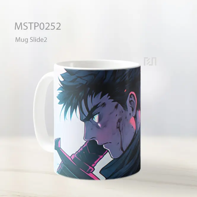 Berserk Guts Putih Mug MSTP0252 - All-side / Desain