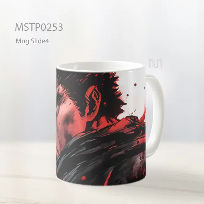 Berserk Guts Serius Putih Mug MSTP0253