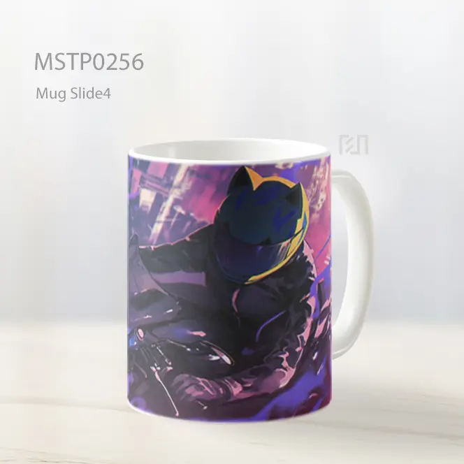 Biker Cahaya Ungu Mug MSTP0256