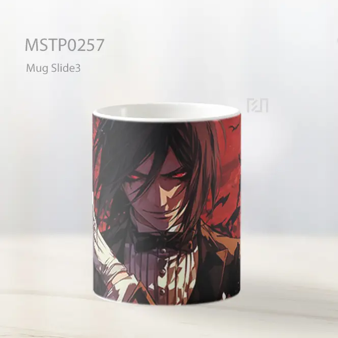 Black Butler Sebastian Anime Merah Mug MSTP0257 - All-side / Desain