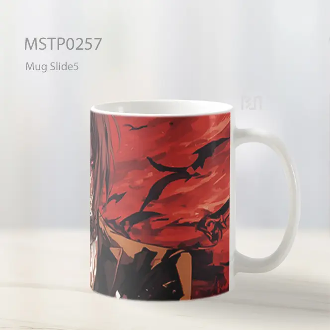 Black Butler Sebastian Anime Merah Mug MSTP0257 - All-side / Desain
