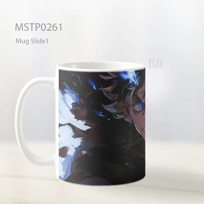 Black Clover Asta Mata Bersinar Biru Mug MSTP0261 - All-side / Desain