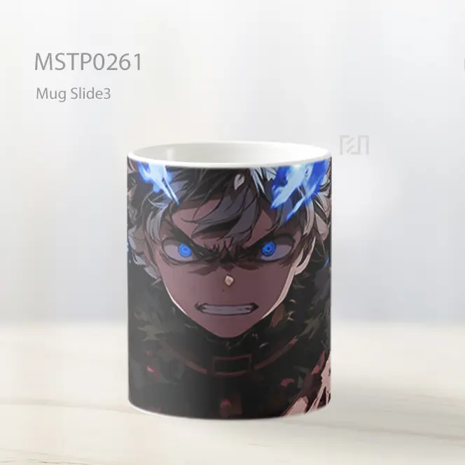 Black Clover Asta Mata Bersinar Biru Mug MSTP0261 - All-side / Desain