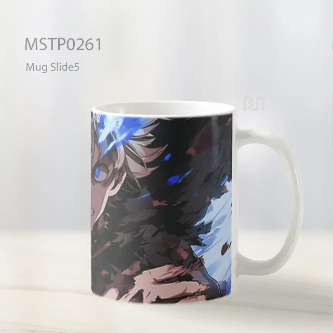Black Clover Asta Mata Bersinar Biru Mug MSTP0261 - All-side / Desain