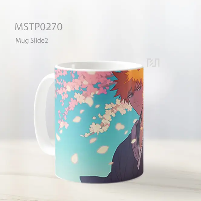 Bleach Ichigo Kurosaki Dengan Sakura Mug MSTP0270 - All-side / Desain