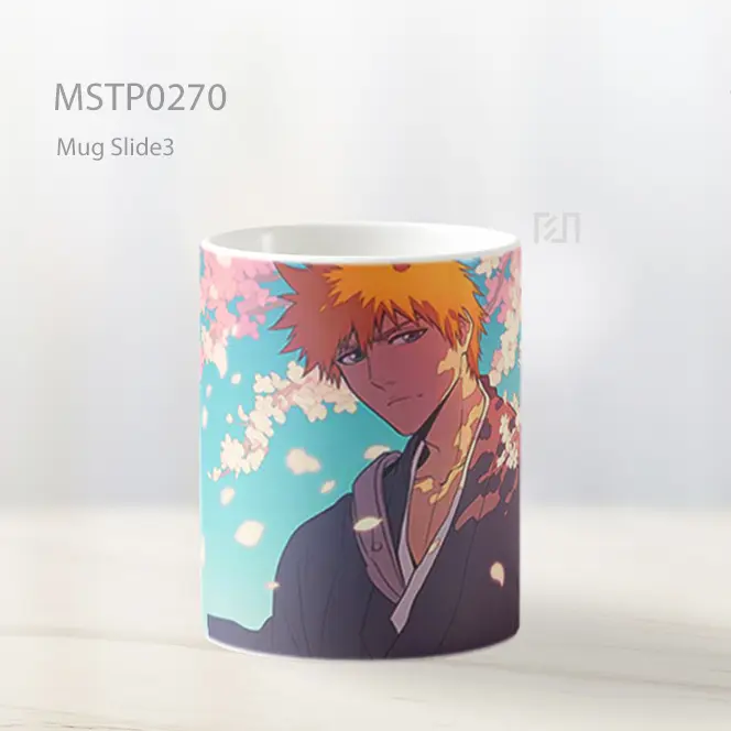 Bleach Ichigo Kurosaki Dengan Sakura Mug MSTP0270 - All-side / Desain