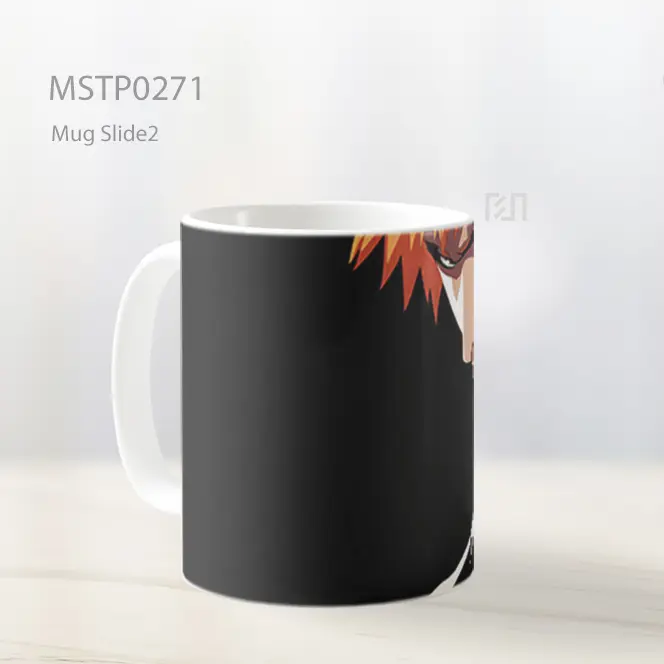 Bleach Ichigo Kurosaki Hitam Mug MSTP0271 - All-side / Desain