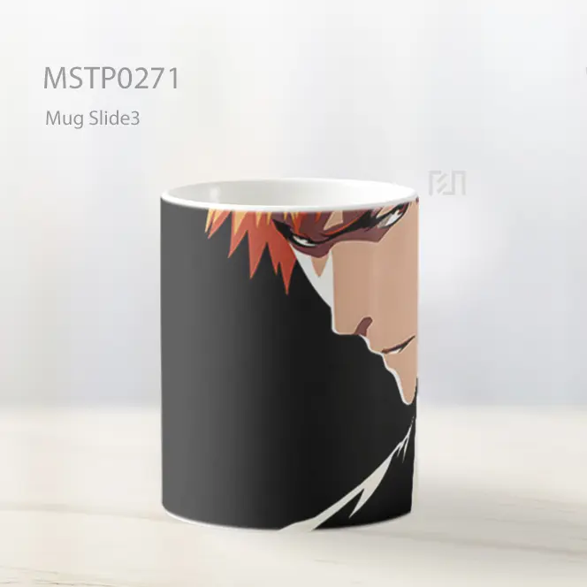 Bleach Ichigo Kurosaki Hitam Mug MSTP0271 - All-side / Desain