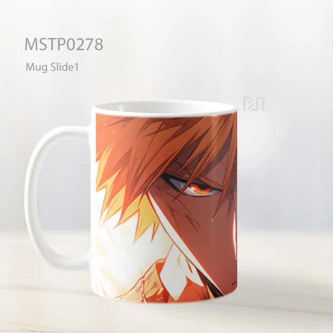 Bleach Ichigo Mata Oranye Mug MSTP0278 - All-side / Desain