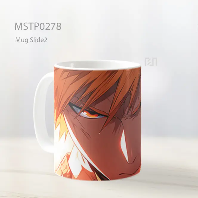 Bleach Ichigo Mata Oranye Mug MSTP0278 - All-side / Desain