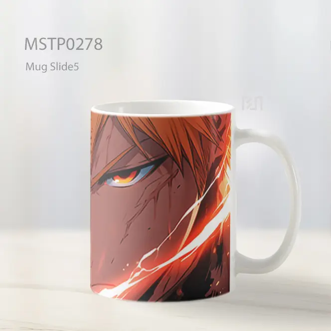 Bleach Ichigo Mata Oranye Mug MSTP0278 - All-side / Desain