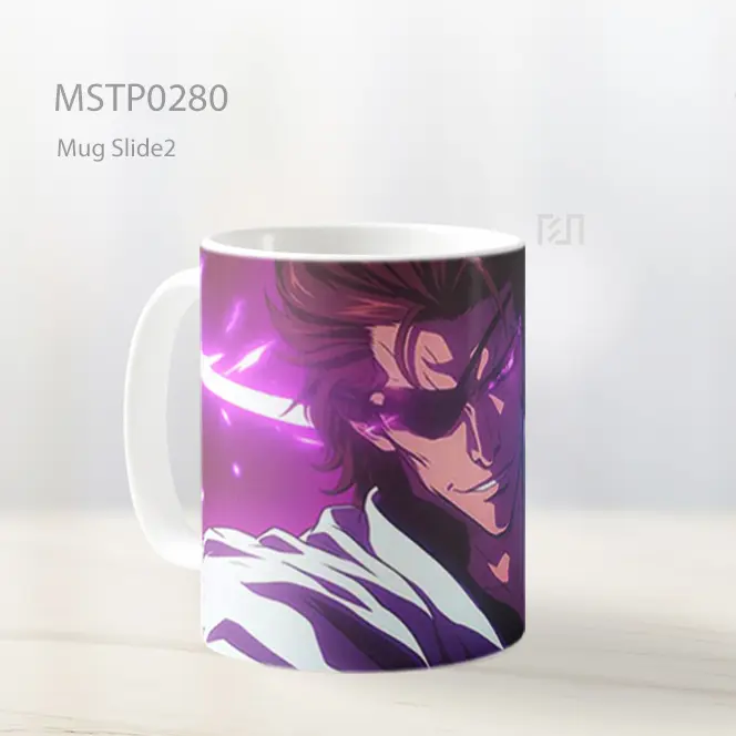 Bleach Sosuke Aizen Bankai Ungu Mug MSTP0280 - All-side / Desain