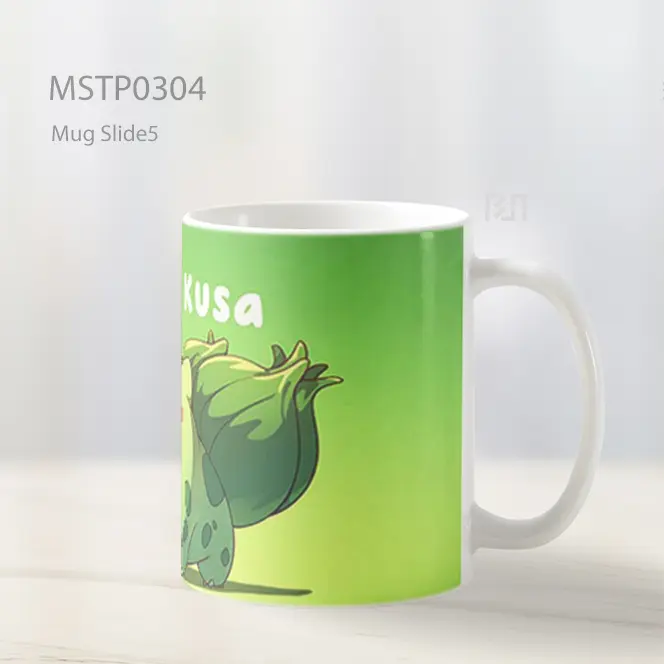 Bulbasaur Dengan Teks Sasuga Kusa Mug MSTP0304 - All-side / Desain