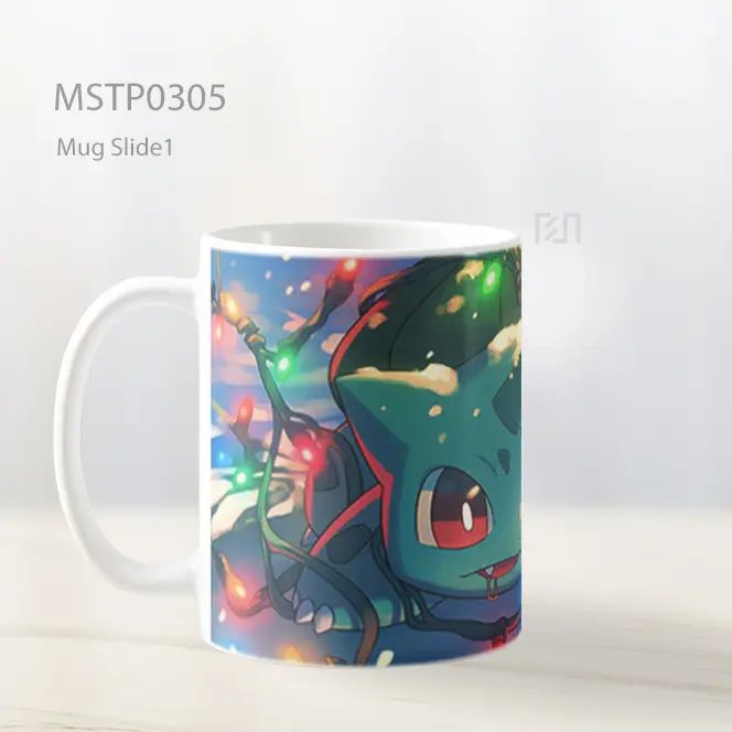 Bulbasaur Gaya Meriah Mug MSTP0305 - All-side / Desain