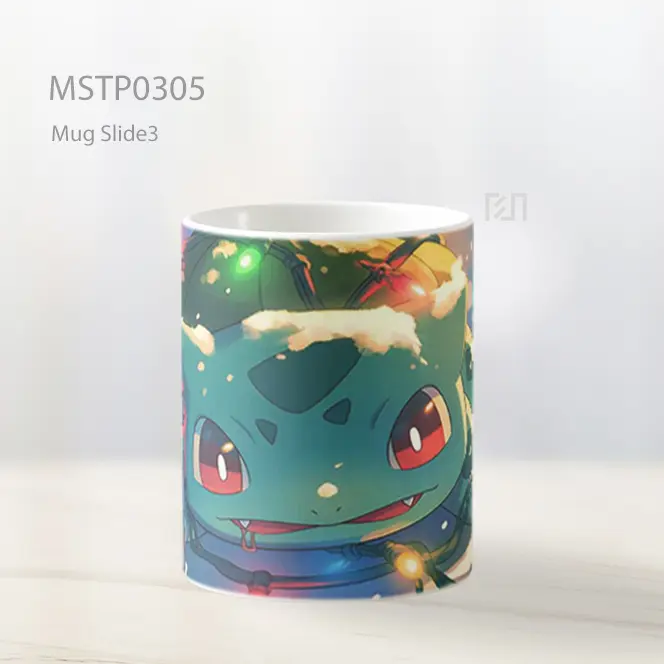 Bulbasaur Gaya Meriah Mug MSTP0305 - All-side / Desain