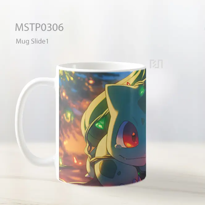 Bulbasaur Lampu Natal Imut Mug MSTP0306 - All-side / Desain