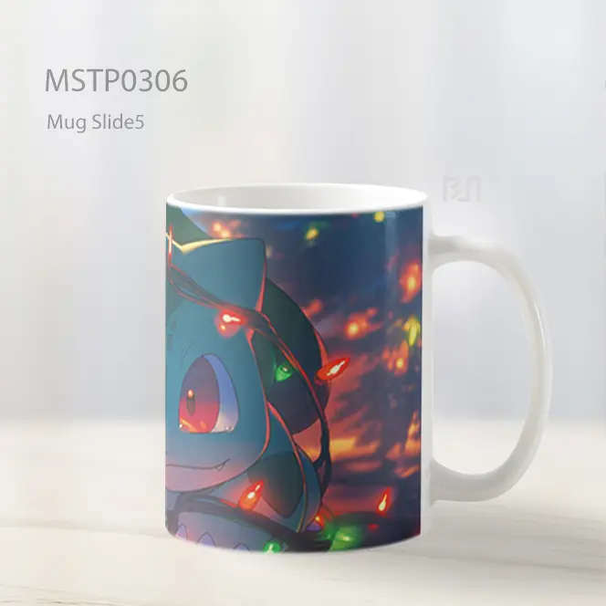 Bulbasaur Lampu Natal Imut Mug MSTP0306 - All-side / Desain