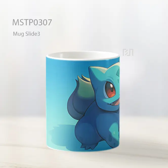 Bulbasaur Lucu Biru Mug MSTP0307 - All-side / Desain