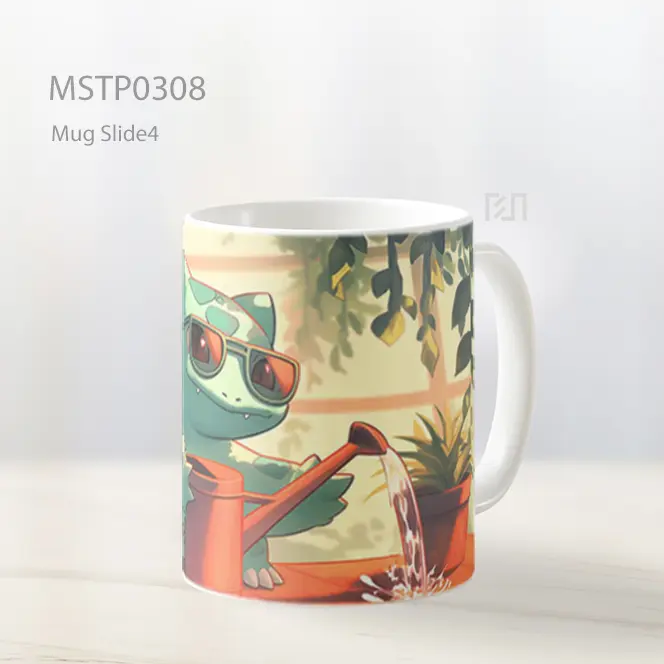 Bulbasaur Menyiram Tanaman Lucu Mug MSTP0308