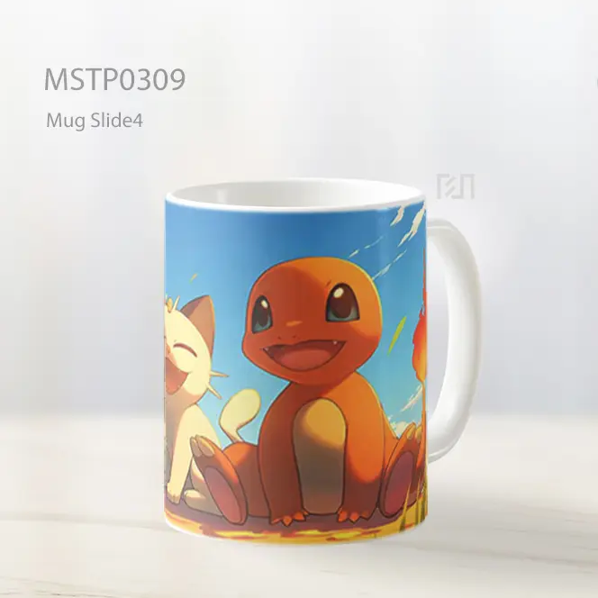 Bulbasaur Meowth Charmander Bersama Mug MSTP0309