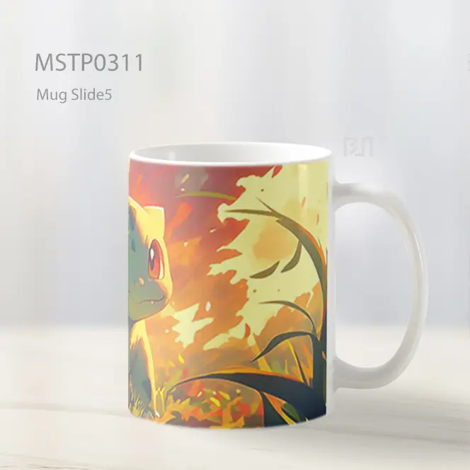 Bulbasaur Pokemon Di Hutan Bercahaya Mug MSTP0311 - All-side / Desain
