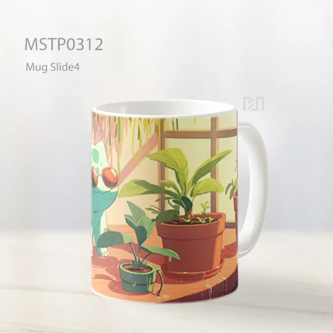 Bulbasaur Pokemon Kacamata Tanaman Mug MSTP0312