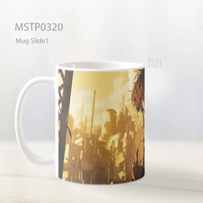 Bungo Stray Dogs Osamu Dazai Beige Mug MSTP0320 - All-side / Desain