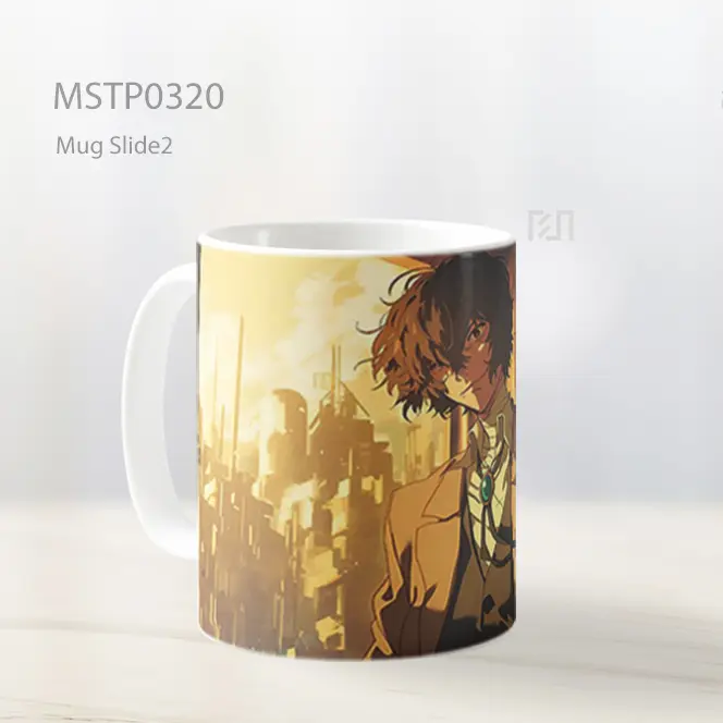 Bungo Stray Dogs Osamu Dazai Beige Mug MSTP0320 - All-side / Desain