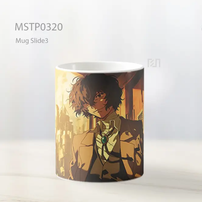Bungo Stray Dogs Osamu Dazai Beige Mug MSTP0320 - All-side / Desain