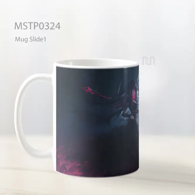 Calliope Mori Sabit Katedral Gelap Mug MSTP0324 - All-side / Desain
