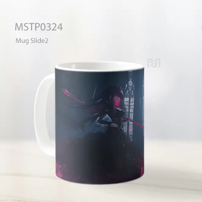 Calliope Mori Sabit Katedral Gelap Mug MSTP0324 - All-side / Desain