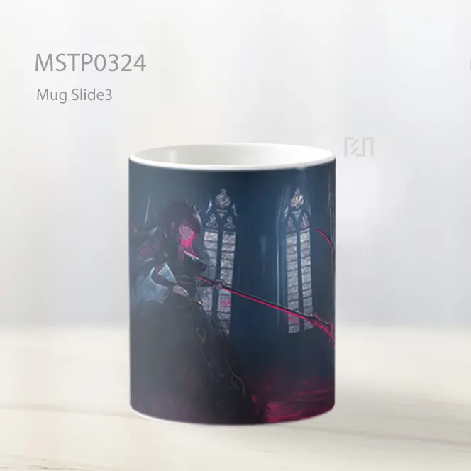 Calliope Mori Sabit Katedral Gelap Mug MSTP0324 - All-side / Desain