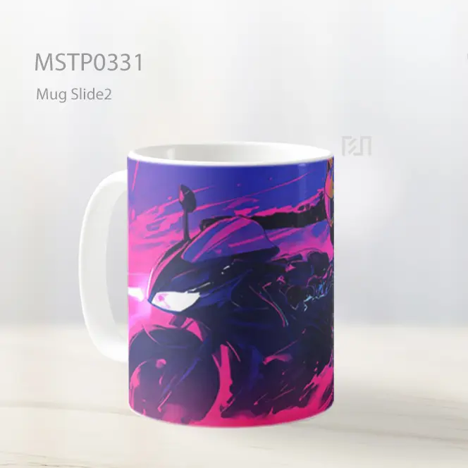 Celty Durarara Sepeda Motor Mug MSTP0331 - All-side / Desain