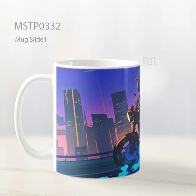 Celty Sturluson City Motorcycle Flames Mug MSTP0332 - All-side / Desain