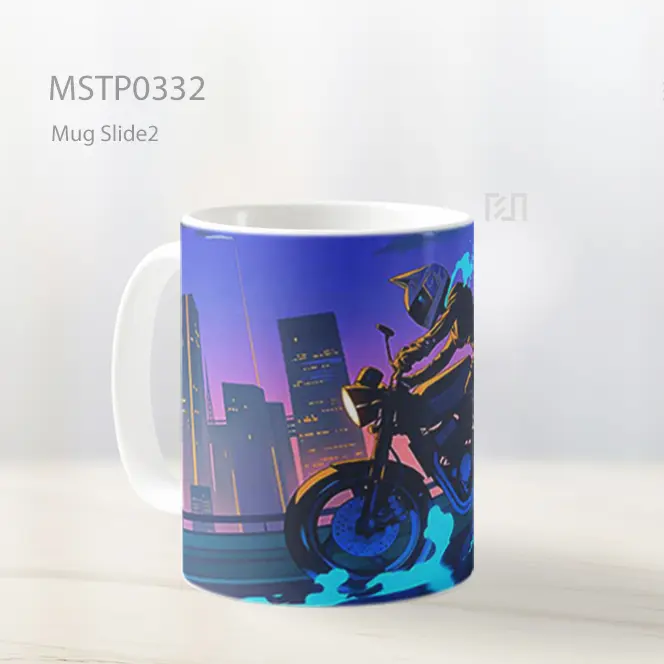 Celty Sturluson City Motorcycle Flames Mug MSTP0332 - All-side / Desain