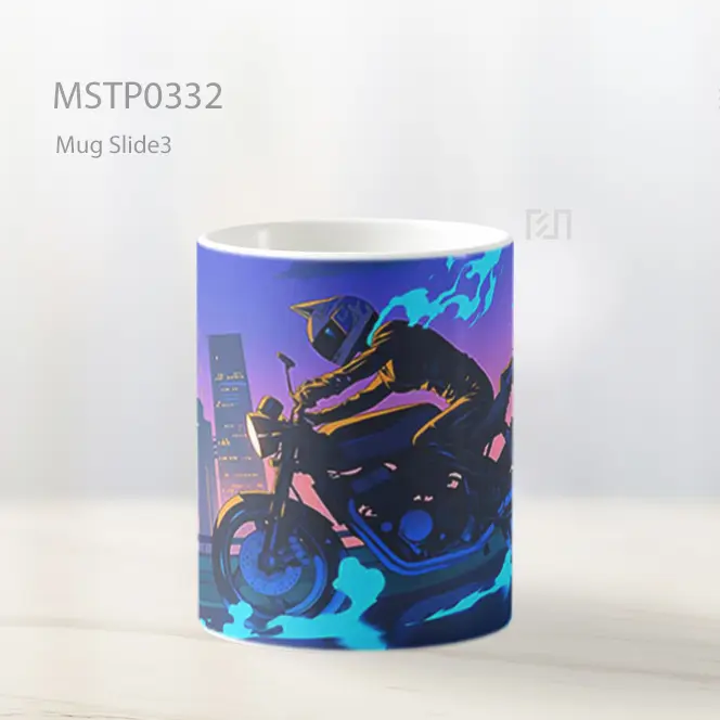Celty Sturluson City Motorcycle Flames Mug MSTP0332 - All-side / Desain