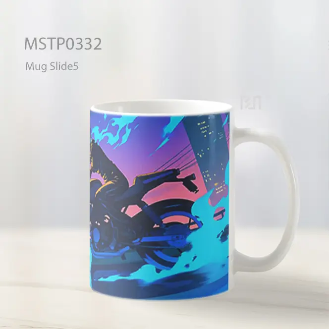 Celty Sturluson City Motorcycle Flames Mug MSTP0332 - All-side / Desain