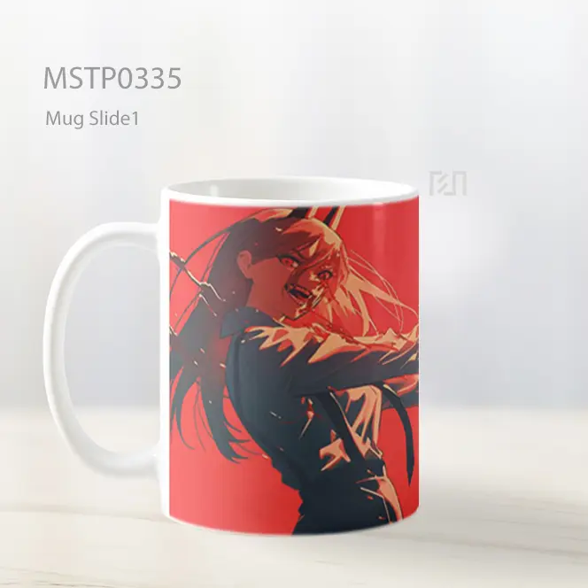 Chainsaw Man Kekuatan Merah Ultrawide Mug MSTP0335 - All-side / Desain
