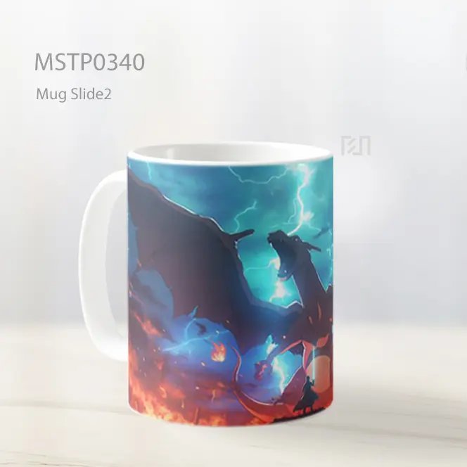 Charizard Epik Badai Petir Laptop Mug MSTP0340 - All-side / Desain
